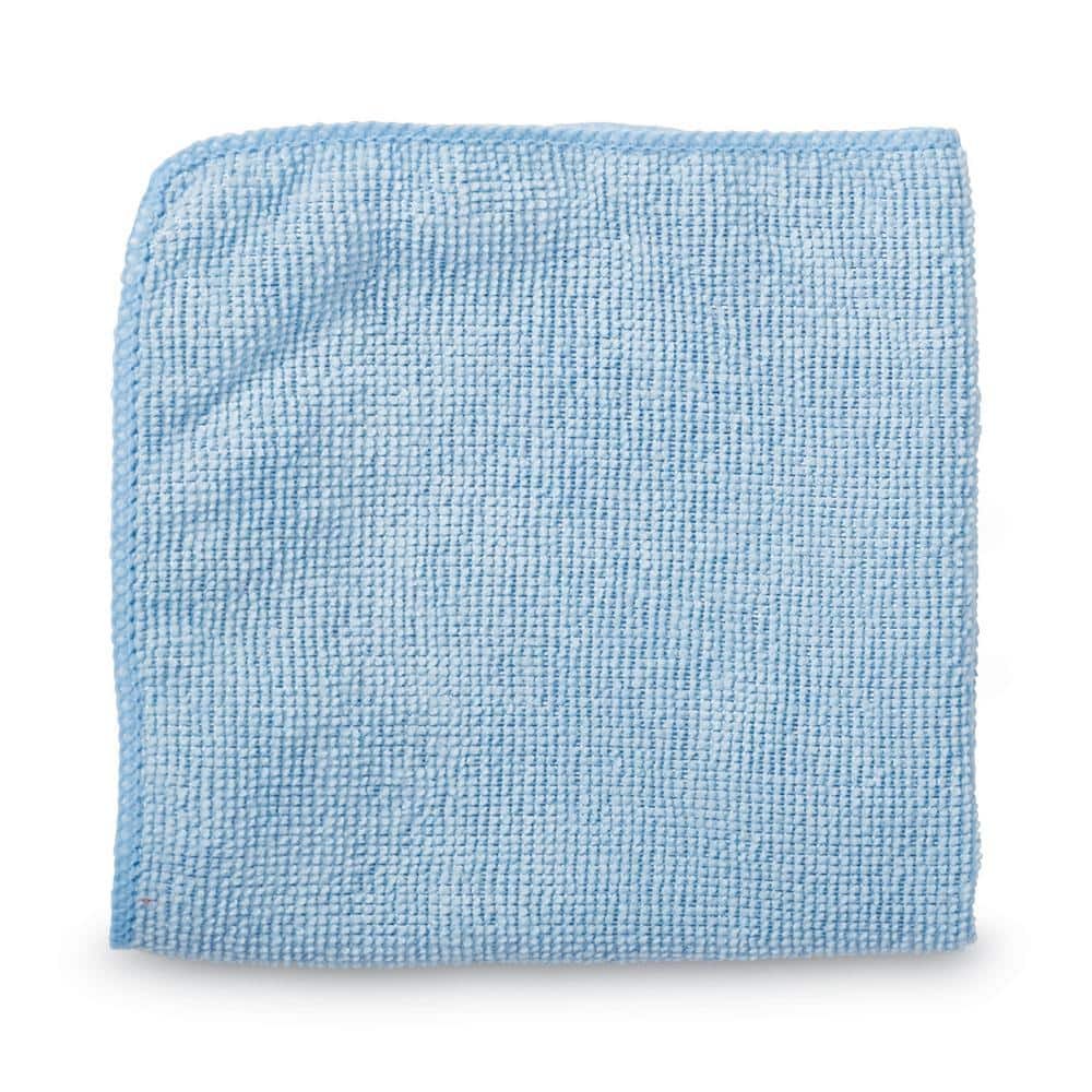 Rubbermaid Commercial Products 12 in. x 12 in. Light Commercial Blue Microfiber Cloth (24-Count)