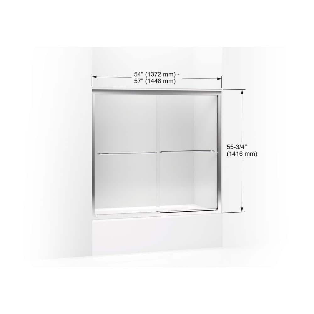Revel 48'' x 70'' Frameless Pivot Shower Door in Bright Polished Silver