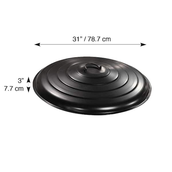 Black Blue Sky Outdoor Living FRL31 31 Steel Round Fire Pit Ring Lid with Handle 