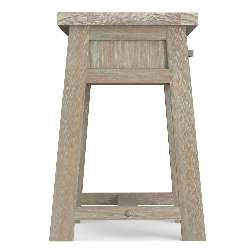 Sawhorse Solid Pine 24" Distressed Grey Modern Industrial Nightstand