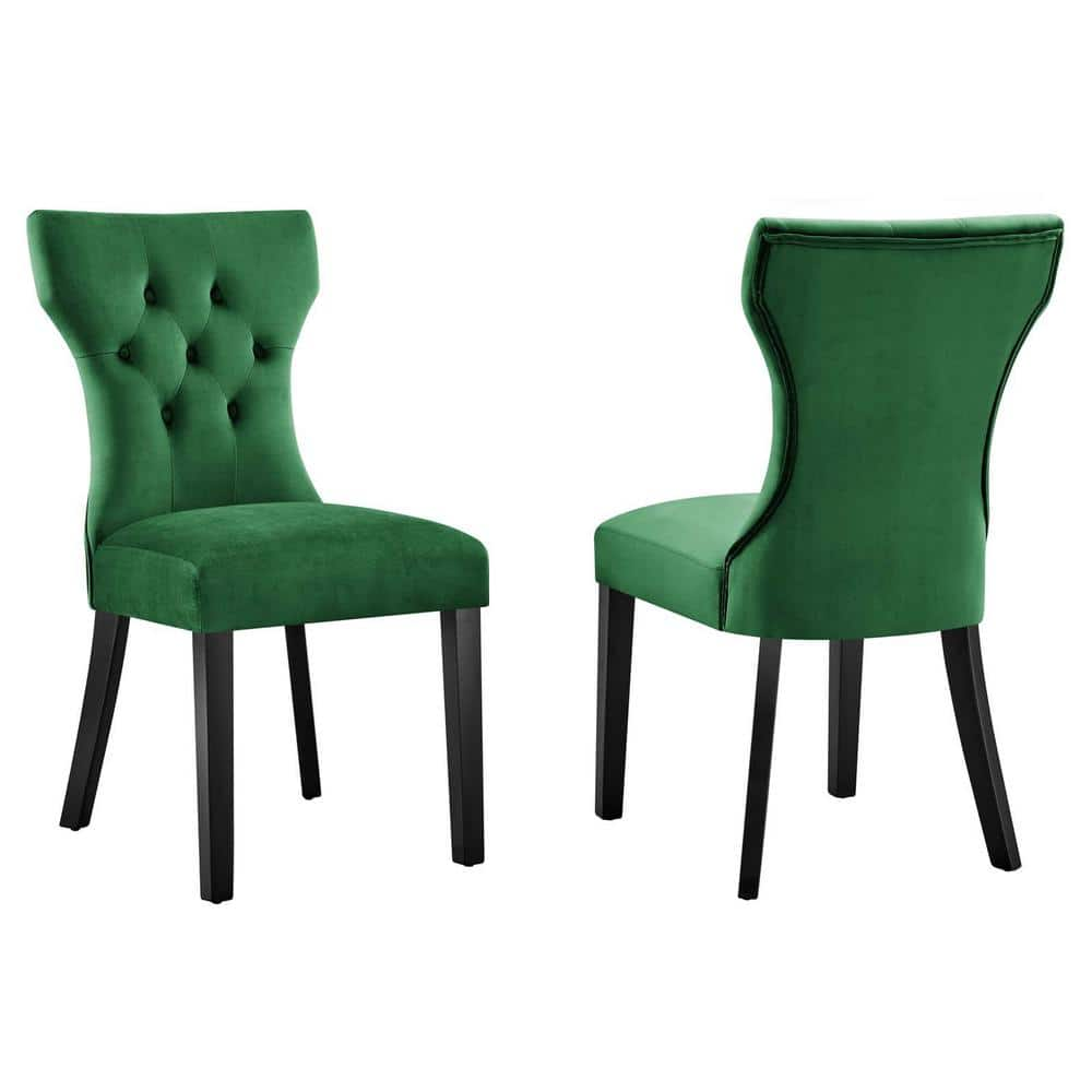 emerald green high back chair