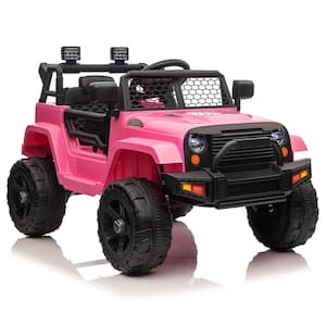 12-Volt Kids Ride On Truck Car with Remote in Pink