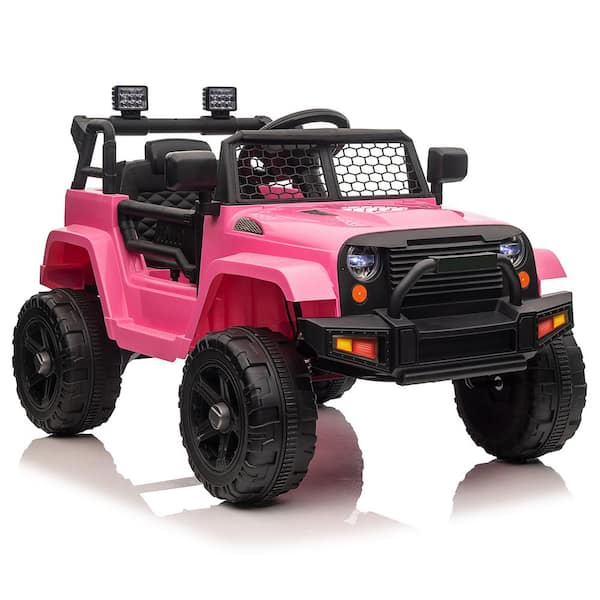 12-Volt Kids Ride On Truck Car with Remote in Pink