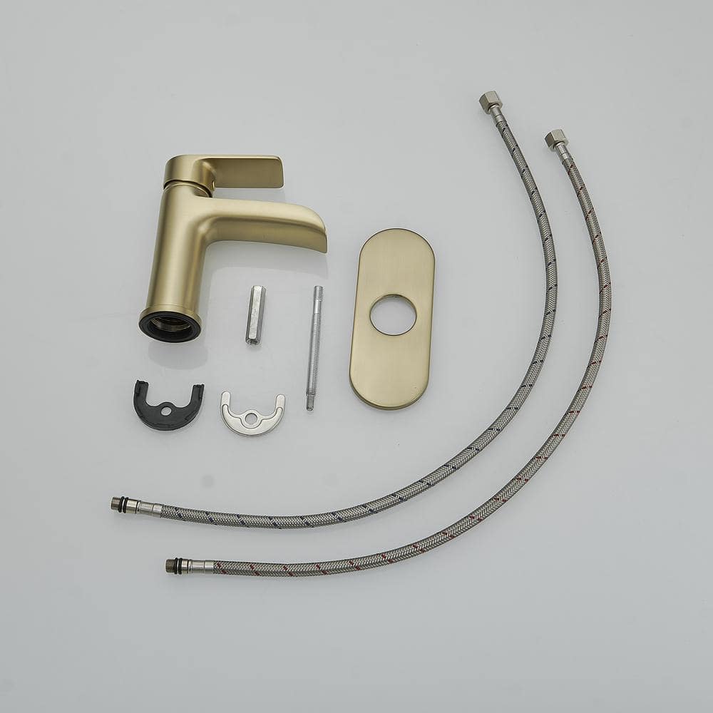 Brushed Gold Single Handle Waterfall Bathroom Faucet