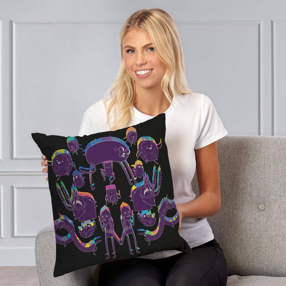 Adventure Time Mirrored Chaos Black Polyester Kids Pillow
