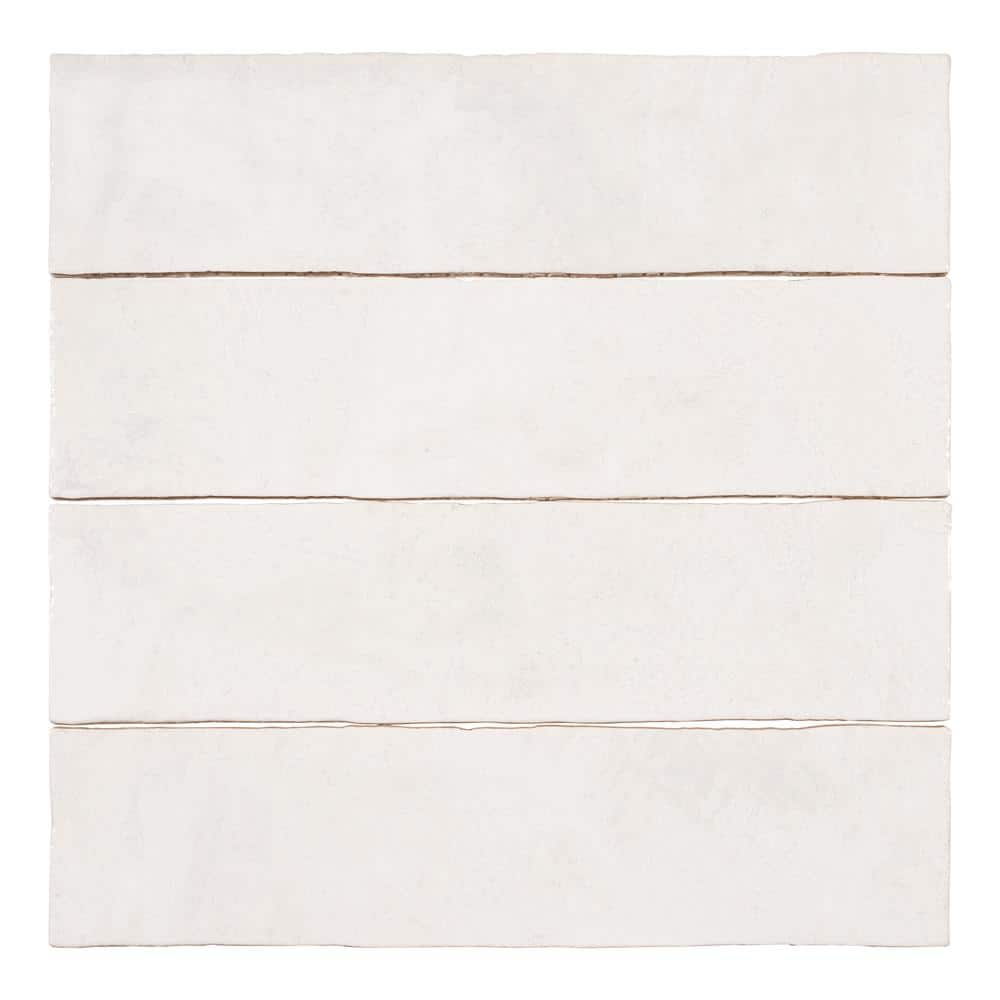 Splash Coconut White 3" x 12" Glossy Ceramic Subway Tile