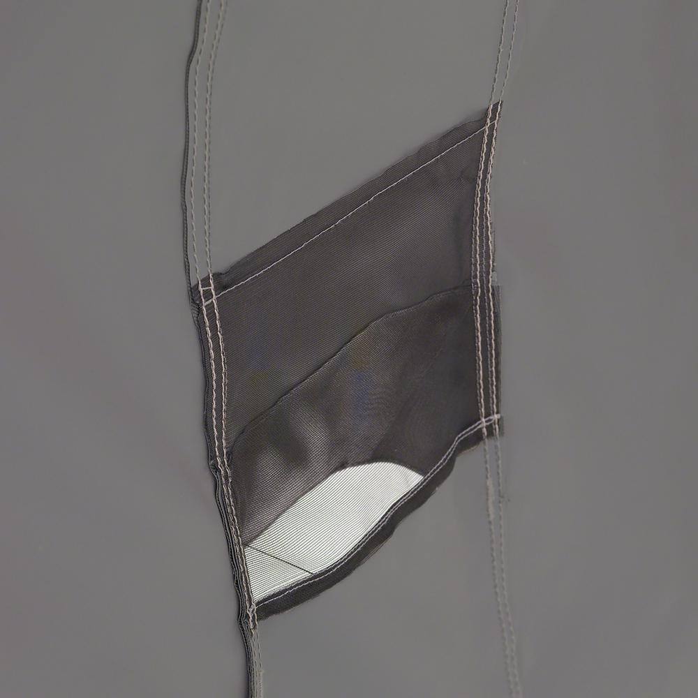 Ravenna Water-Resistant Gray BBQ Grill Cover with Cinch Cord