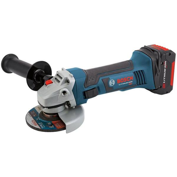 Bosch 18-Volt Lithium-Ion 4-1/2 Angle Grinder with 2 Fat Pack Batteries and Charger