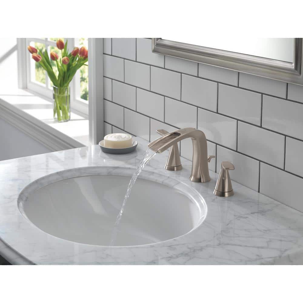 Tolva Modern Widespread 2-Handle 16" Stainless Steel Bathroom Faucet