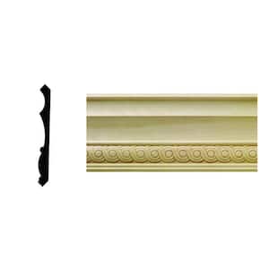 1/2 in. x 5-1/4 in. x 96 in. Hardwood White Unfinished Rondele Crown Moulding