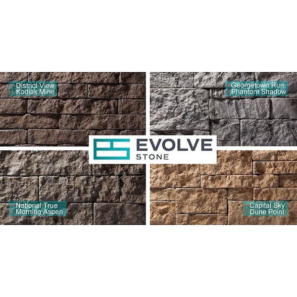 Evolve Stone Georgetown Run Kodiak Mine Non-Rated Flat Faux Stone