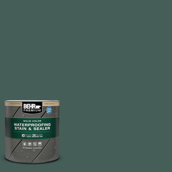 BEHR PREMIUM 1 qt. #SC-114 Mountain Spruce Solid Color Waterproofing Exterior Wood Stain and Sealer