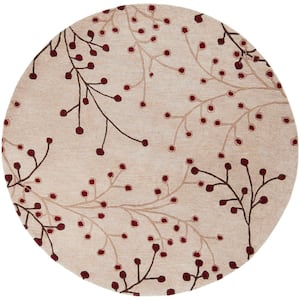 Bari Cream 8 ft. x 8 ft. Round Area Rug