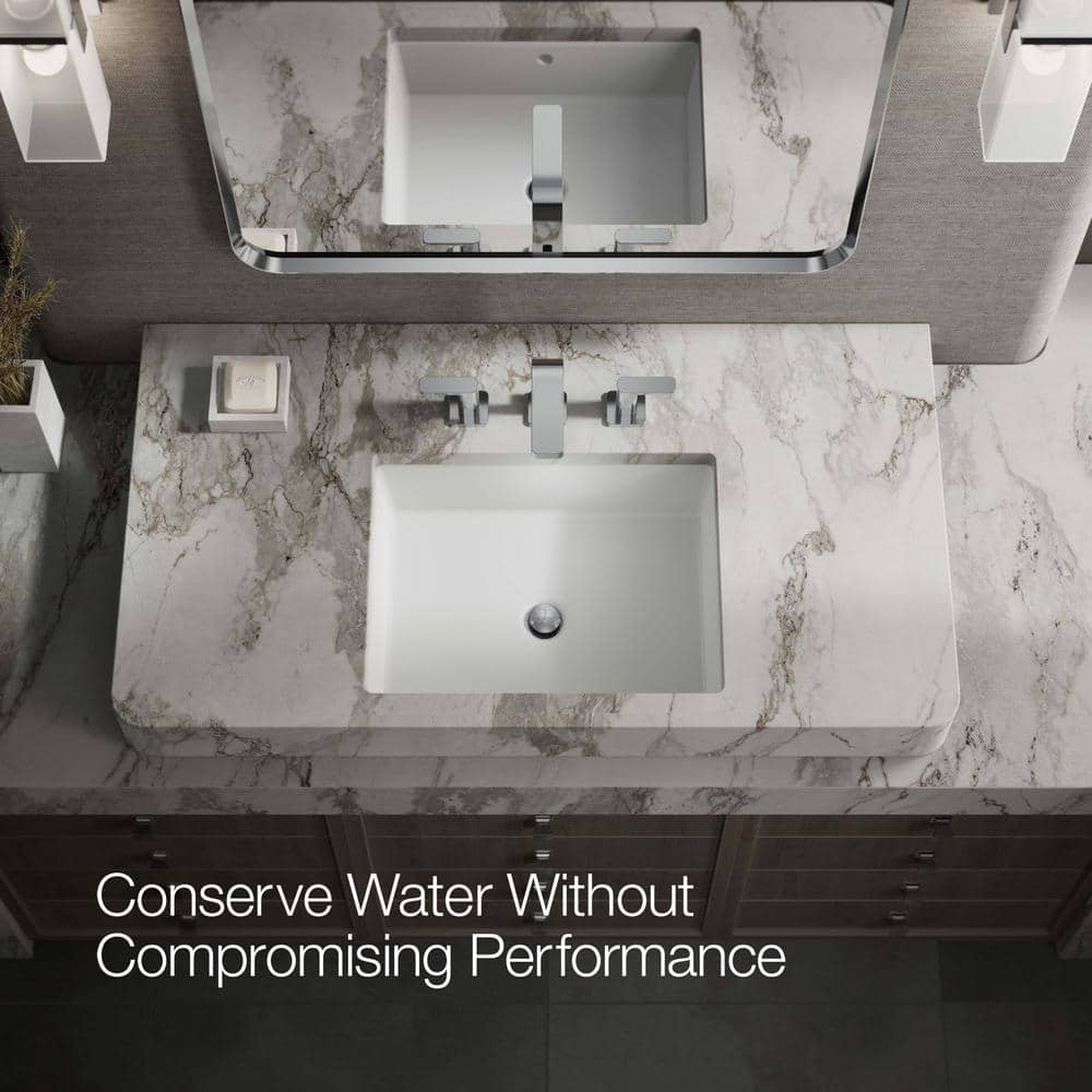 Polished Chrome Modern Widespread Bathroom Faucet with Lever Handles