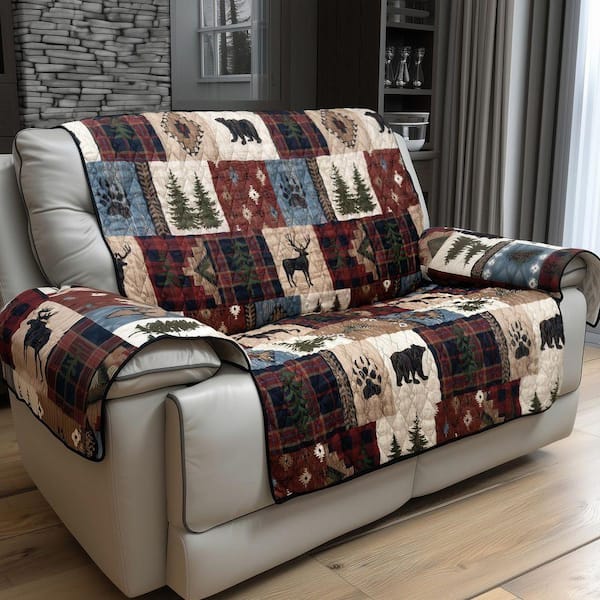 DONNA SHARP Woodland Patch Red and Brown Polyester 1-Piece