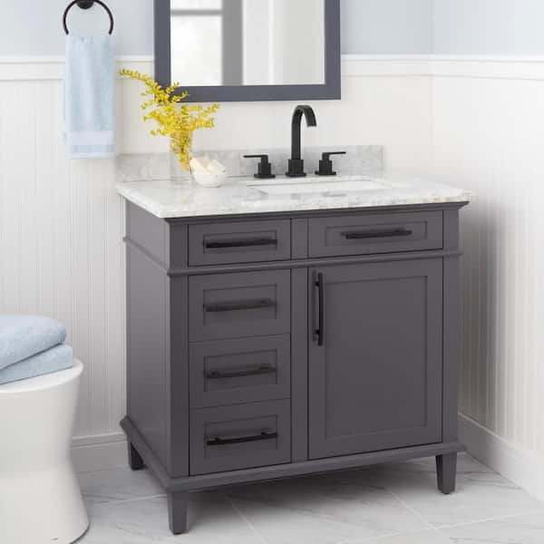 Farrington 8 in. Widespread Double-Handle Bathroom Faucet in Matte Black