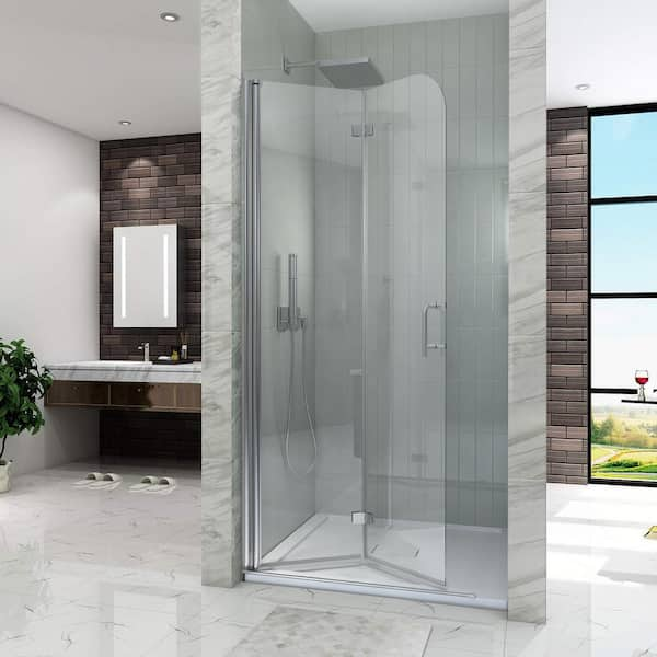 DreamLine Aqua Fold 33.5 W x 72 H Pivot Frameless Shower Door