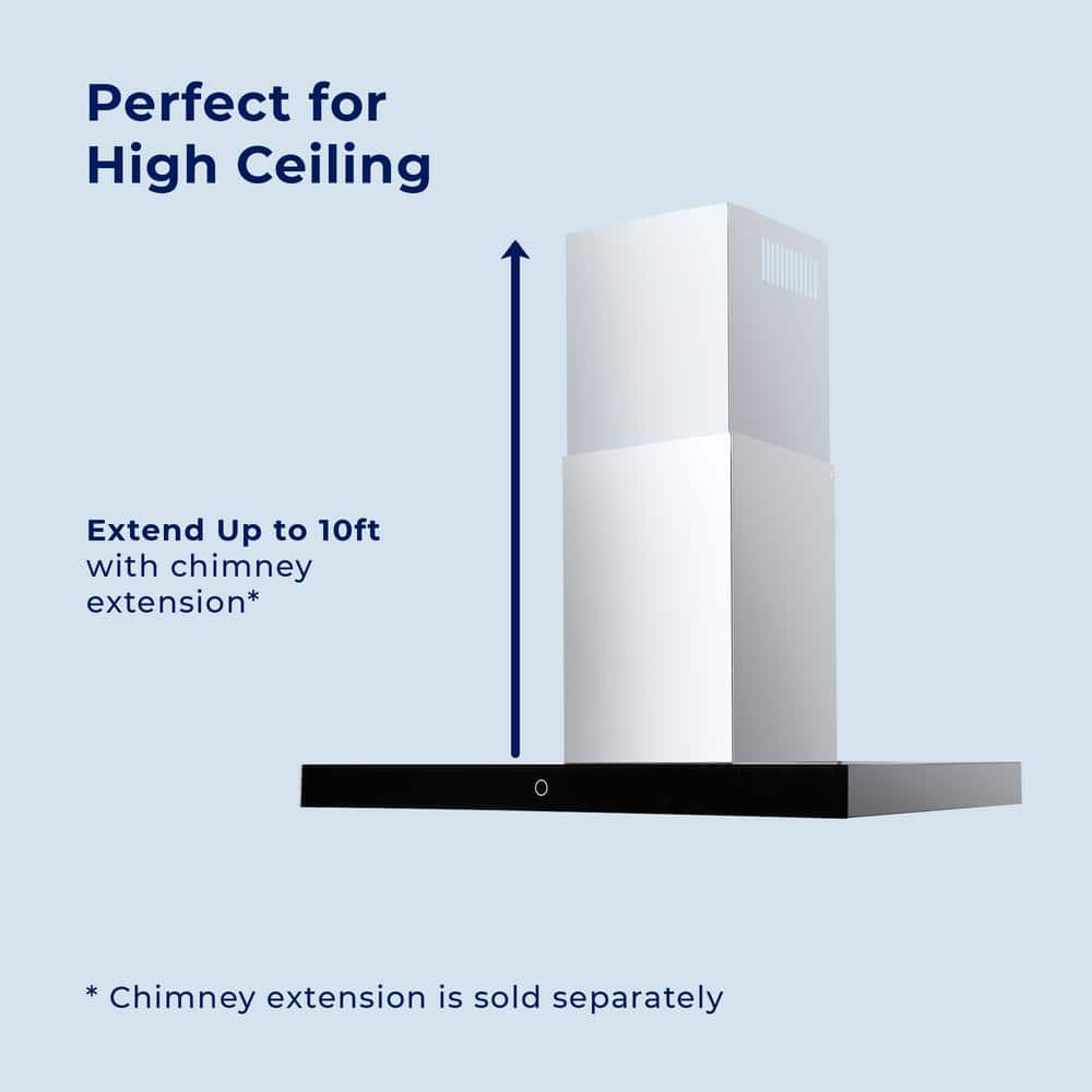 30" Stainless Steel Convertible Wall Mounted Range Hood