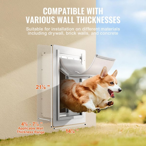 SKYSHALO Pet Door, x Metal Frame with Lock and