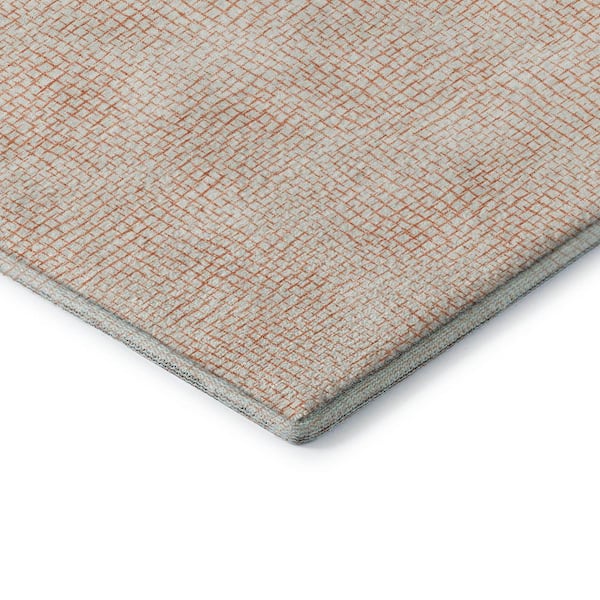 Mayfield Premium Machine Washable Abstract AMF1058 Peach 5 ft. x 7 ft. 6 in. Area Rug