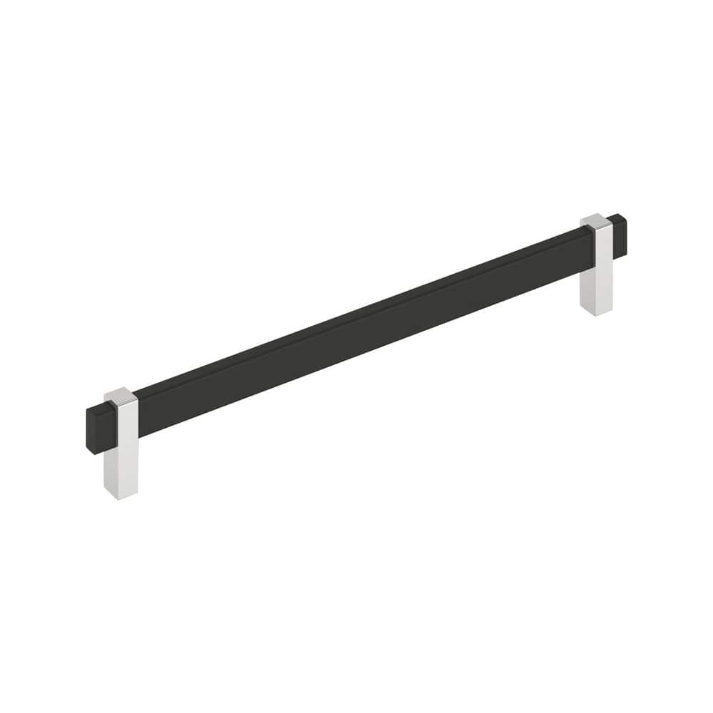 Mulino 10-1/16 inch (256mm) Center-to-Center Modern Matte Black/Polished Chrome Bar Cabinet Pull price history on PriceWatchPro