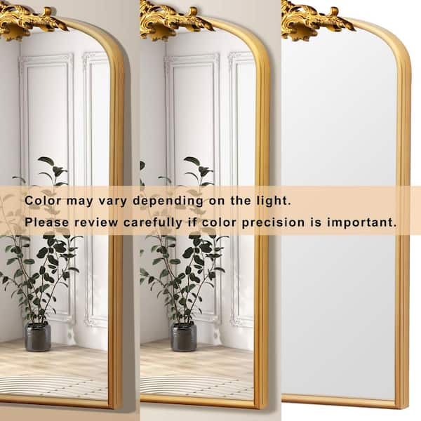 LuxHomez 24 in. W x 36 in. H Gold Arch Vintage Metal