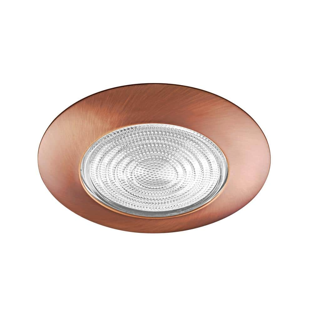 NICOR 6 in. Bronze Recessed Shower Trim with Glass Fresnel Lens