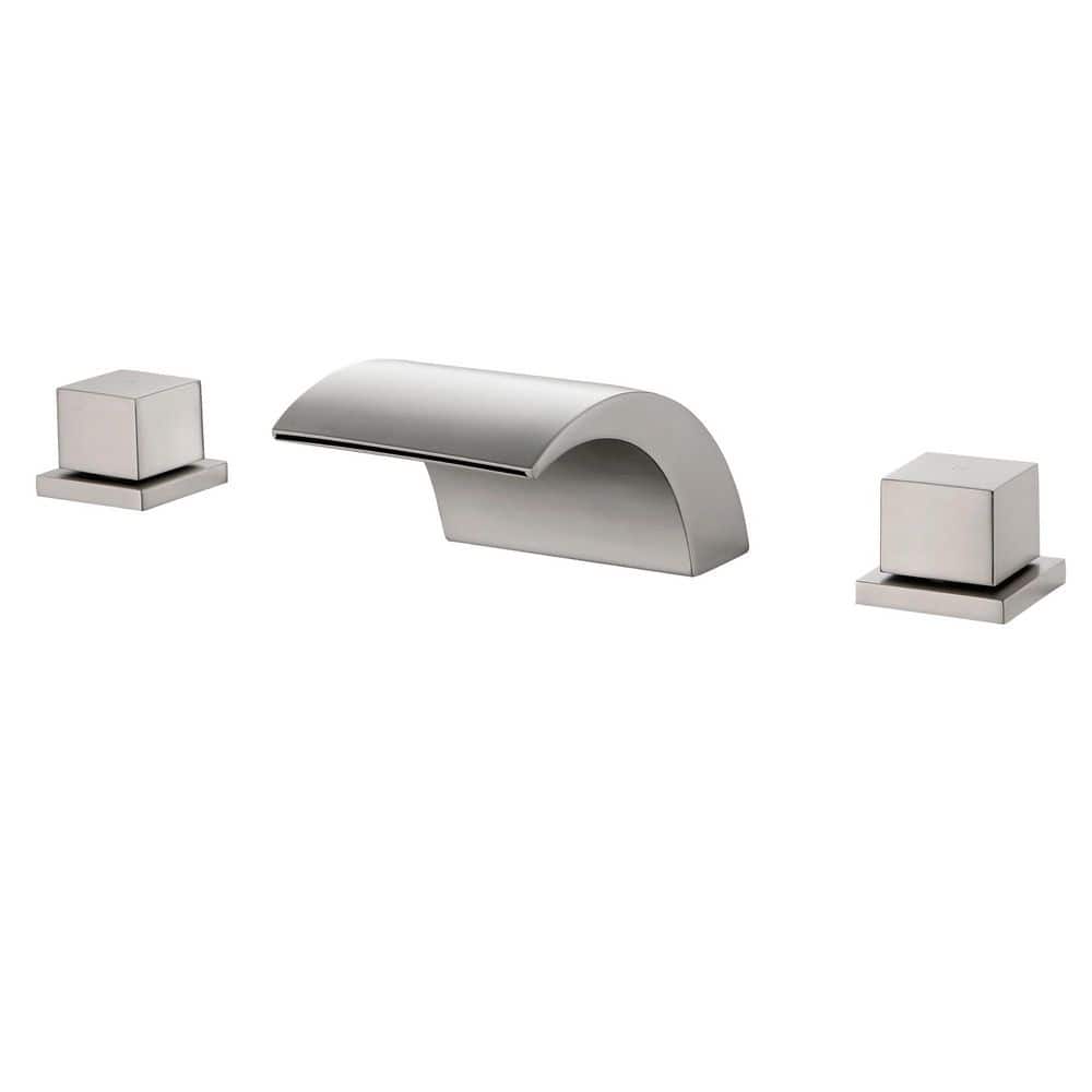 2-Handle Deck-Mount Waterfall Roman Tub Faucet in Brushed Nickel price history on PriceWatchPro