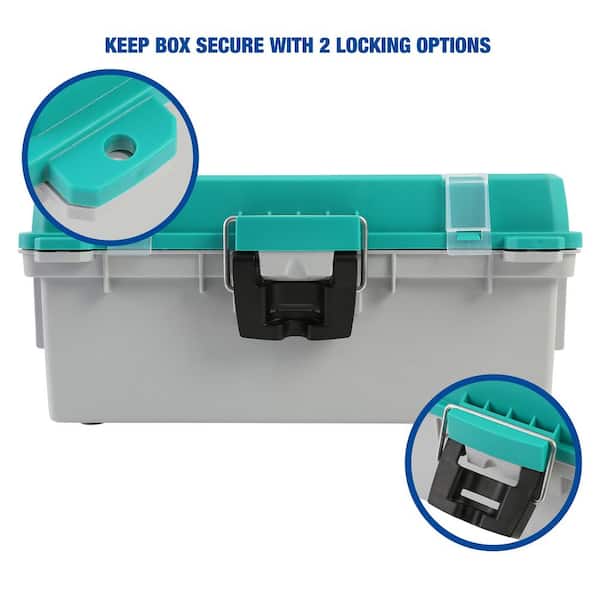 buy tackle.box teal Sheffield Tackle Box 13in Teal Gray 12671