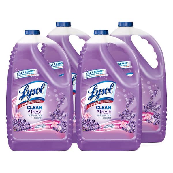 Clean & Fresh 144 oz. Lavender & Orchid Scent Pourable Disinfecting All-Purpose Cleaner (Case of 4)