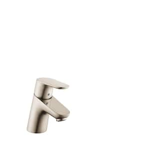 Focus Single Handle Single Hole Bathroom Faucet in Brushed Nickel