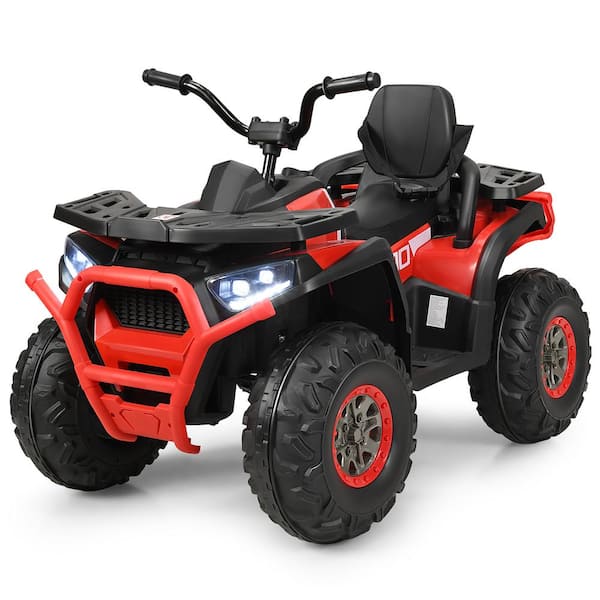 Costway 14 in. 3 Plus Years Old Ride On Car with MP3 and LED Lights Red