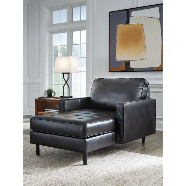 Signature DESIGN BY ASHLEY Havenworth Black Leather Match Tufted