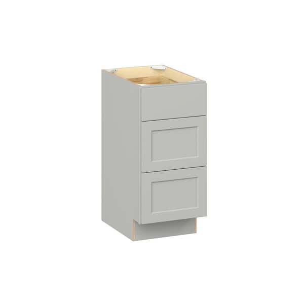 Emerson Whisper Gray ADA Vanity 3 drawer Ready to Assemble Kitchen Cabinet (15 in. W x 32.5 in. H x 21 in. D)