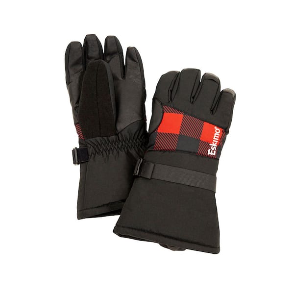 Eskimo Keeper Gloves with Liner Glove, Gloves, Unisex, Black/Plaid, Medium/Large, 41592