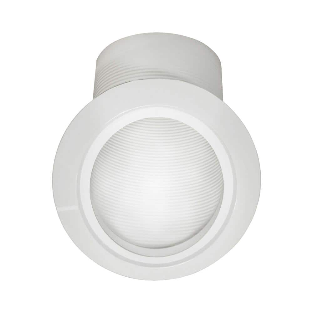 6'' White Aluminum Baffle Recessed Trim for Sloped Ceilings
