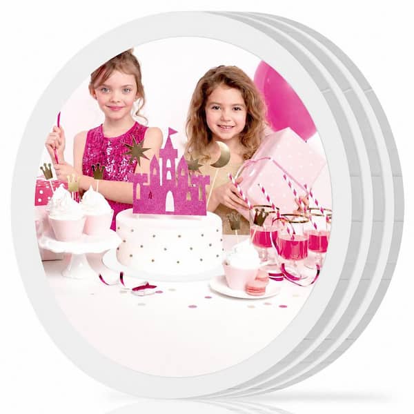 3 Pack 12 Inch Round White Cardboard Cake Boards with Gloss Finish for Cake Display