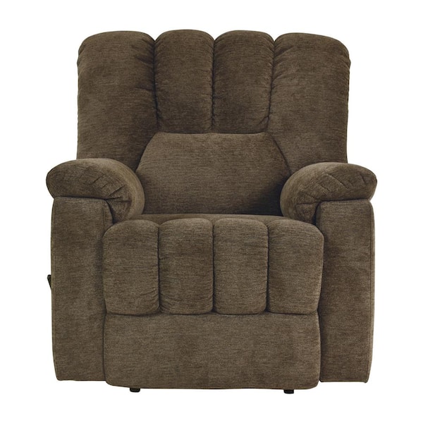 EVERGLADE HOME Hooper Brown Chenille Upholstered Manual Reclining Chair