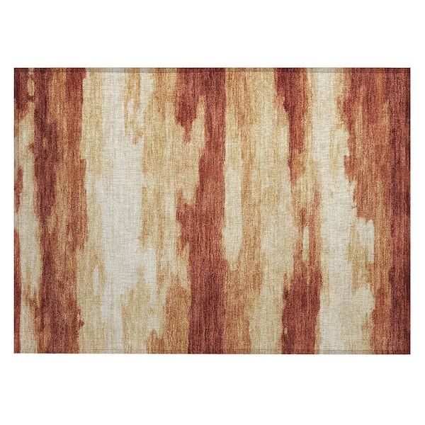 Chantille Machine Washable Indoor/Outdoor Abstract ACN2876 Paprika 2 ft. x 3 ft. Accent Rug