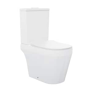 Lamarck Two-Piece 1.6 GPF Dual Flush Elongated Toilet in White