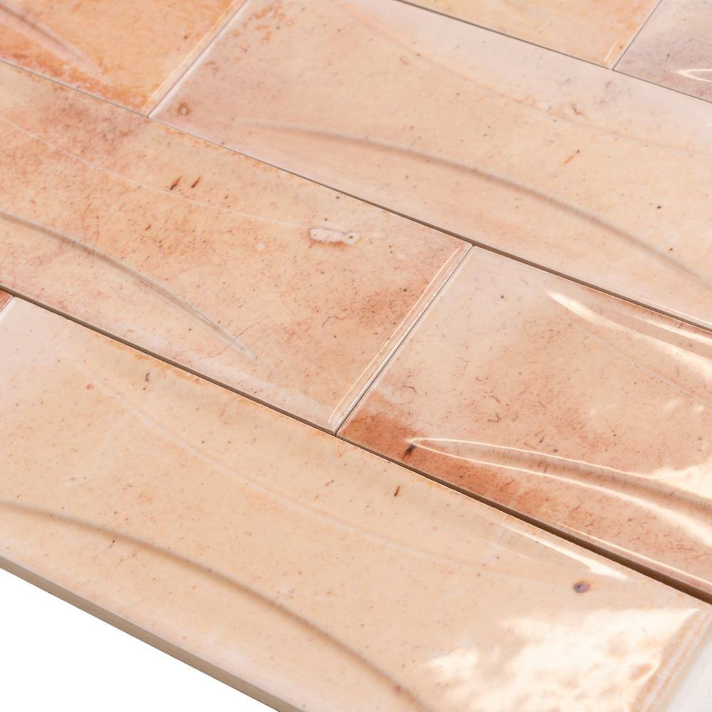 Antiek Glossy Pink Ceramic Subway Wall Tile