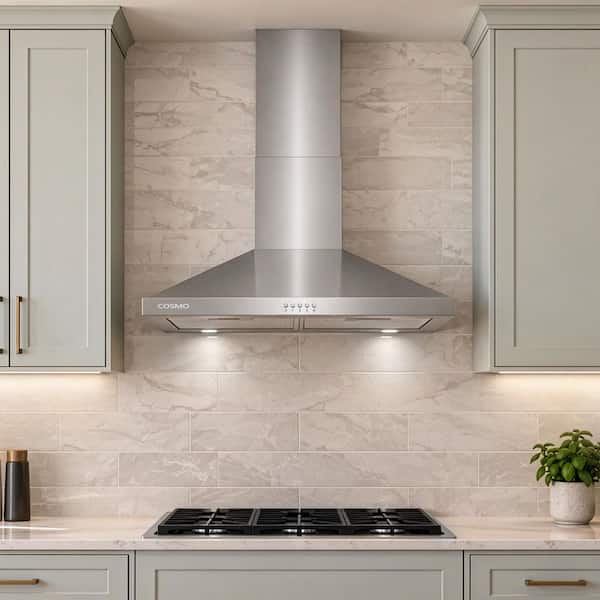 Cosmo 30 in. Nebula Collection 250 CFM Ducted Wall Mount Range