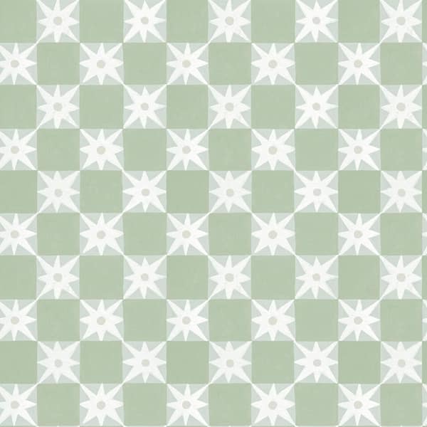 York Wallcoverings Stardust Green Checkerboard Peel and Stick Wallpaper