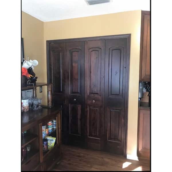 Krosswood Doors 30 in. x 80 in. Rustic Knotty Alder 2 Panel Arch