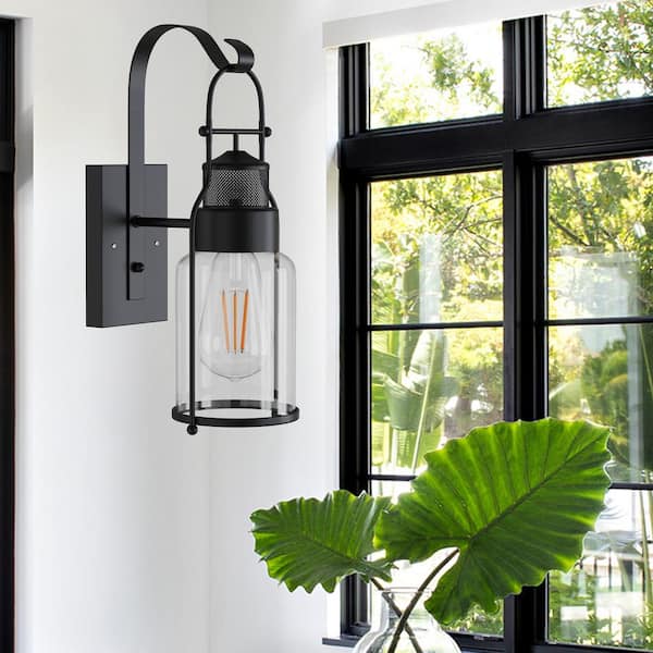 YANSUN Black Modern/Contemporary Lantern LED Mini Hanging Pendant