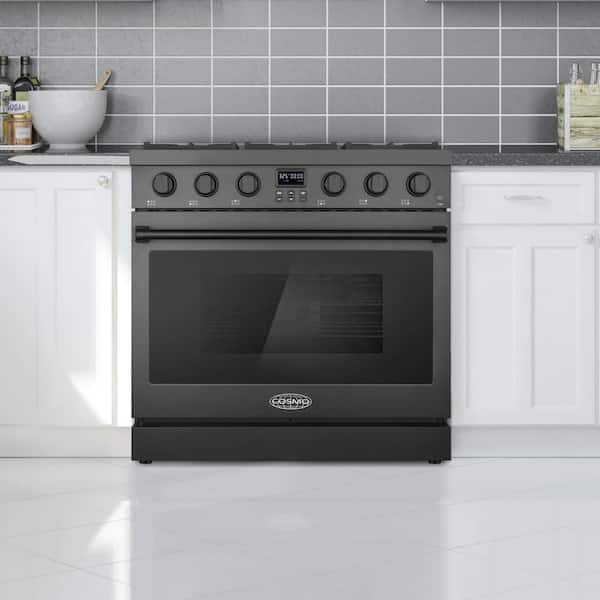 Cosmo 36 in. Lumin Collection 6.0 cu. ft. Gas Range with 6 Sealed