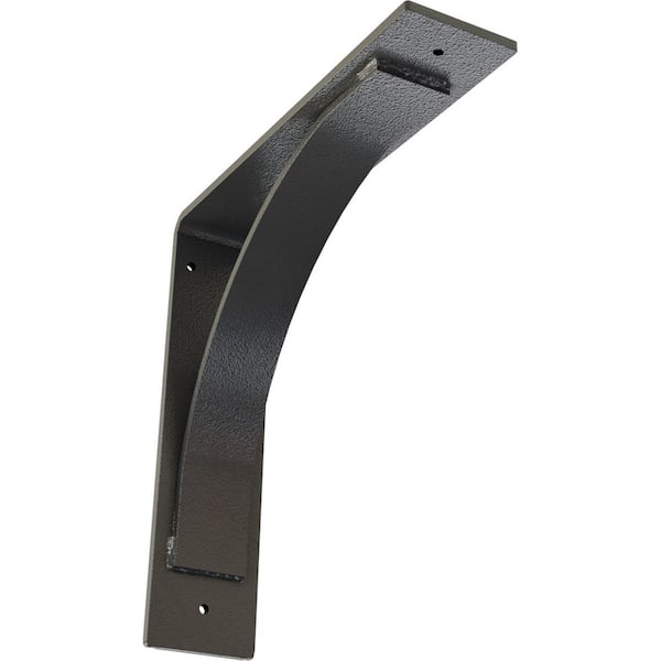 Ekena Millwork 3 in. W x 12 in. H x 12 in. D Hammered Gray Morris Steel Bracket