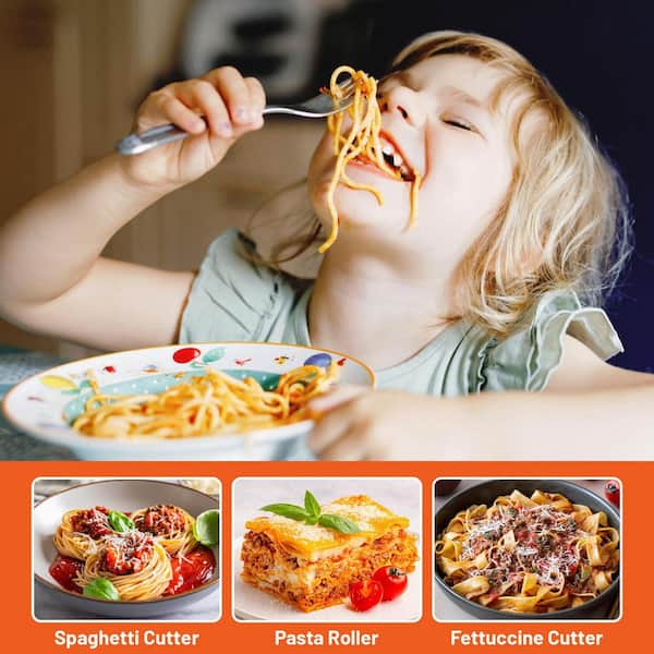 Anqtovp Stainless Steel 3-in-1 Pasta Maker Attachment for Stand