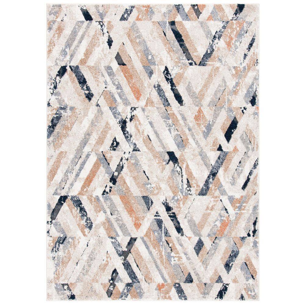Coppertone 4 ft. x 6 ft. Ivory/Navy Abstract Chevron Area Rug price history on PriceWatchPro