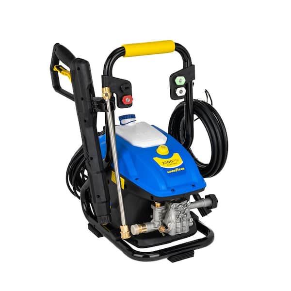 2200 PSI, 1.8 GPM Cold Water Electric Pressure Washer with 4-Quick-Connect Spray Nozzles and Built-in Soap Container